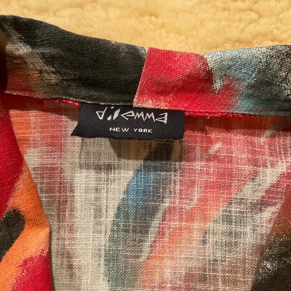 Dilemma organic cotton colorful open front fringe jacket - Picture 8 of 14